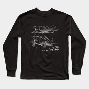 1947 Airplane Design Patent Image Long Sleeve T-Shirt